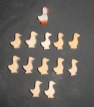 LOT of 12 MINIATURE Unfinished  Wood GEESE NEW - £2.39 GBP