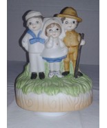 1980’s American Red Cross Porcelain Music Box Figurine - Nurse,Sailor &amp; ... - £11.81 GBP