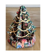 Vintage Paper Christmas Tree 3 D 6 inches High Graphics Inc. Jupiter FL  - $16.21 CAD