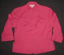 NWOT  COLDWATER CREEK  mauve Cotton 3/4 Sleeve Button Jacket sz P6 - £6.33 GBP