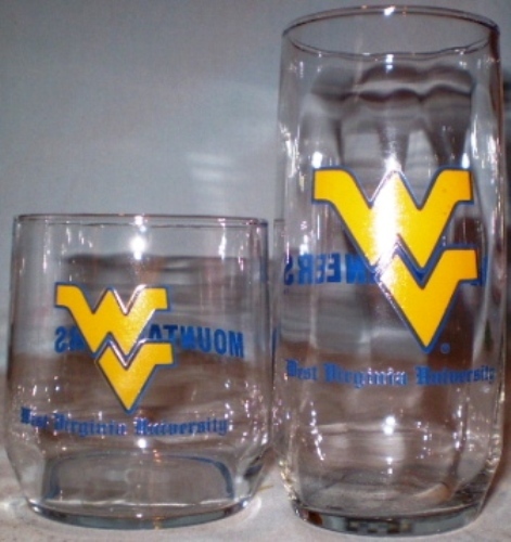 West Virginia University Glasses - $6.50