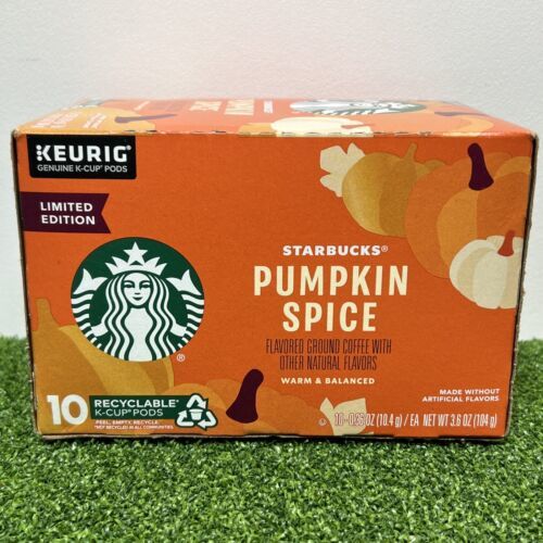 Pumpkin Spice Coffee Starbucks 10 K-Cup Pods Keurig LIMITED EDITION Feb 2023 NEW - $11.39