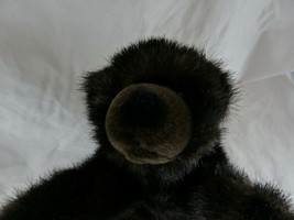 Ozark RUSS BERRIE near Black Sable brown Bear Plush 10&quot; very lush fur pile - $10.88