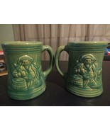 Vintage McCoy 1920&#39;s Buccaneer Pirate Stoneware Mug. #6 Green Cup - $19.70