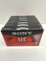 Lot of 7 Pack Sony HF 90 Minute Blank Audio Cassette Tapes High Fidelity... - $14.80