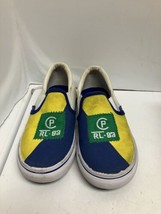 Polo Ralph Lauren Slip Ons Yellow/Blue/White Kids Shoes Sneakers Size 10 - £15.70 GBP