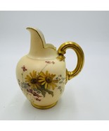 Antique ROYAL WORCESTER BLUSH IVORY EWER Jug 1094 6" Mini Vase Floral Pa... - $126.00