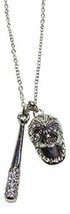 Accessory Silver - Plated Baseball Bat Pendant Necklace - £7.87 GBP