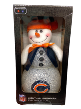 NFL Chicago Bears Christmas Snowman Plush and Glowing Holiday Lights Vin... - £14.54 GBP