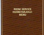 Huonetarjoilu Room Service Menu Helsinki Finland  - $17.82