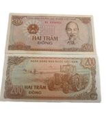 1991 Vietnam 200 Dong Banknote – Ho Chi Minh Portrait UNC - $2.45 CAD