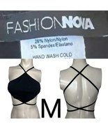 Fashion Nova Black Cami Crisscross Crop Top~Size M - £14.77 GBP
