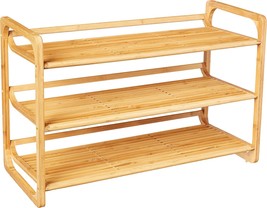 Bamboo 3-Tier Shoe Shelf, Model Sho-01599 From Honey-Can-Do - £40.70 GBP