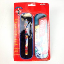 Coca-Cola Collectible Refillable Ceramic Roller Ball Pen 1996 Gift Tin V... - $202.80 MXN