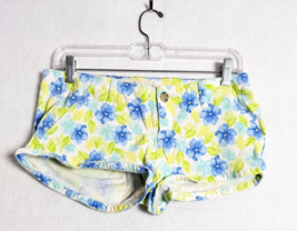 Hollister Womens Shorts Flower Size 3 W26 Cotton Blend Yellow Blue - $14.68