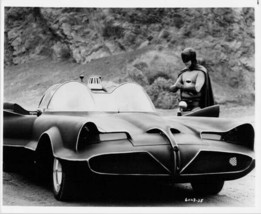 Batman TV series vintage 8x10 photo Adam West standing by Batmobile by mountain - £15.73 GBP