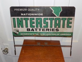 Vintage Interstate Batteries Rack Topper Metal Sign - $173.25