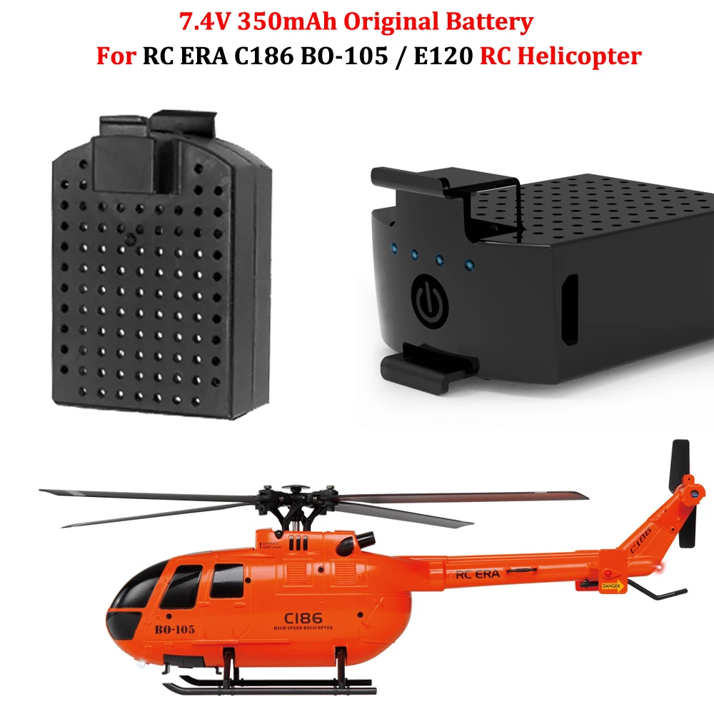 7.4V 350mAh Original Battery For RC ERA C186 BO-105 / E120 Drone 2.4G 4CH - £19.48 GBP+