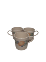 Set Of 3- Corning USA Corelle  Abundance Fruits Pattern Coffee Tea Cups Mugs - £6.81 GBP