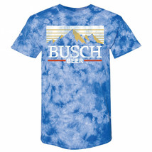 Busch Mountain Logo Tie Dye T-Shirt Blue - £30.52 GBP