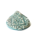 Large Clay Charms For Jewelry Making, Blue Statement Necklace Pendant Fo... - £15.85 GBP