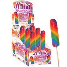 Rainbow Jumbo Cock Pops-Display of 6 - £49.85 GBP