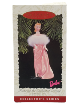 Enchanted Evening Barbie NEW 1996 Hallmark Pink Gown Fur Elegant Ornament BEAUTY - $12.82