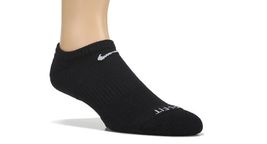 NEW 2 PAIR EVERYDAY PLUS NIKE NO SHOW SOCKS BLACK DRI-FIT YOUTH 5Y - 7Y - $21.99