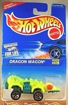 1995 Hot Wheels Blue/White Card #478 Dragon Wagon Lime w/5 Spoke Wheels China - £6.66 GBP