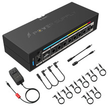 10 Port Effects Pedal Power Supply Built In Battery 9/12/18V 1000 Ma - £45.47 GBP