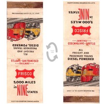 Vintage Matchbook Cover St Louis San Francisco Railroad Frisco Line 1940s Map - £7.77 GBP