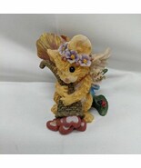 Ceramic Cupid Mouse Holding Gord With Valentine Hearts  3&quot; - $244.08 MXN
