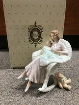 NIB 2001 Lenox Figurine Mother&#39;s Precious Gift SK 24 K Gold Mom Baby Child Teddy - £71.22 GBP
