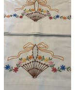 Vintage Thomaston New Era Hand Embroidered WildFlower Basket STD. Pillow... - $14.80