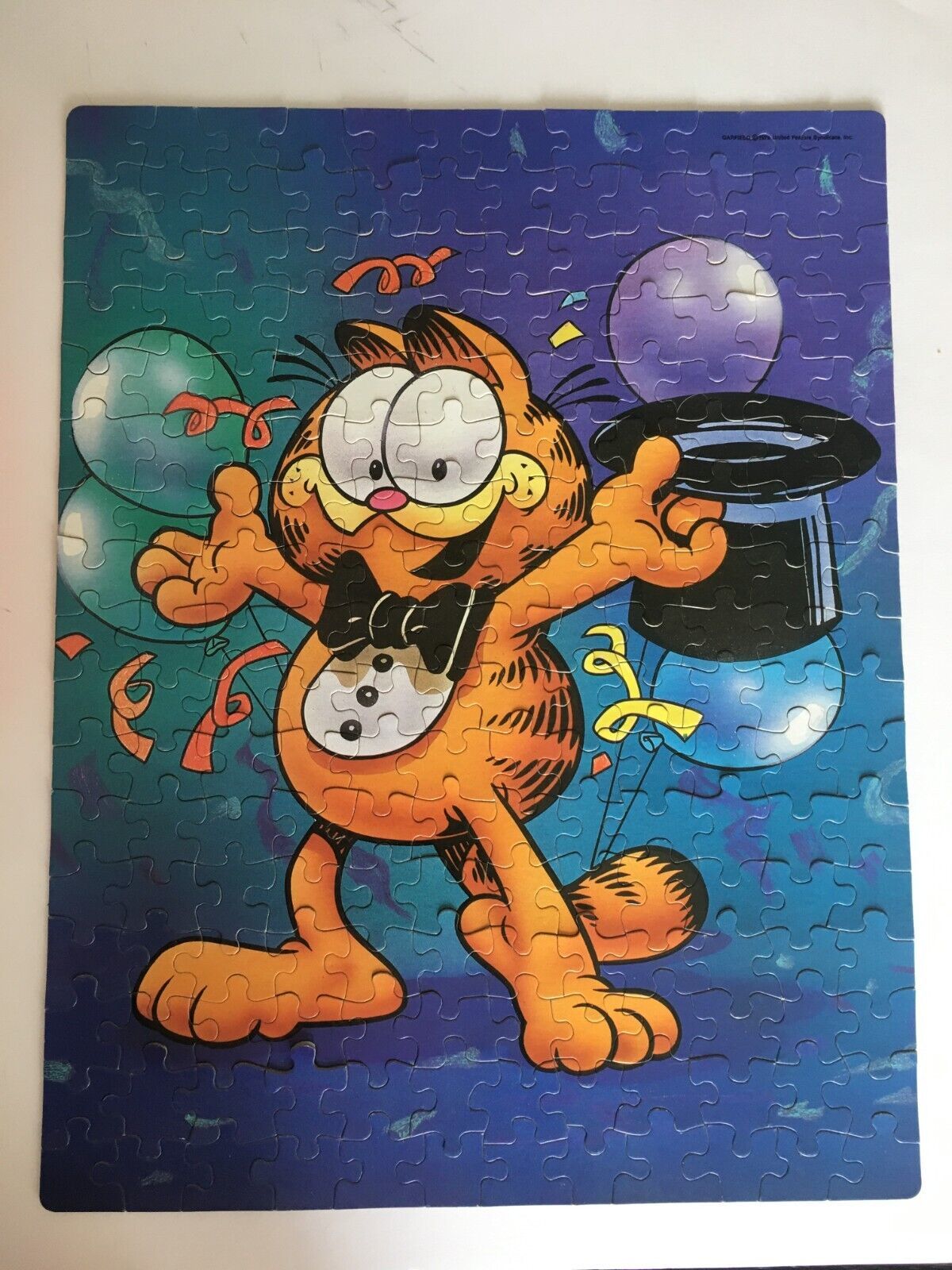 Garfield the Cat Jigsaw Puzzle Golden Vintage 200 Pieces Top Hat Cartoon 1970s - $11.99