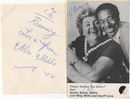 Mrs Mills &amp; Geoff Love Hand Signed EMI Record Launch Photo &amp; More - £19.63 GBP