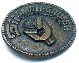 Smith-Grumer Mining Equipment Company Brass Belt Buckle - $12.34