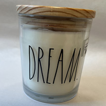 NEW 4” 10.5oz Rae Dunn DREAM Gardenia Glass Wood Lid Scented White Jar Candle - £19.29 GBP