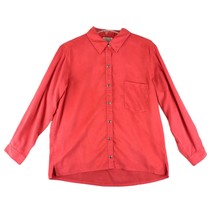 Chico&#39;s Design Microfiber Suede Long Sleeve Button Up Shirt, Women&#39;s 2 =... - £15.28 GBP