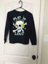  Joe Boxer Boys Skull Theme Sweatshirt Crew Neck &quot;PLAY IT LOUD&quot;  Size Large  - £18.97 GBP