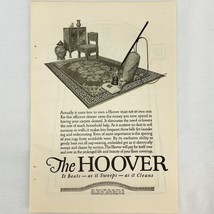 Vintage 1920&#39;s Hoover Vacuum Cleaner Advertising Magazine Print Ad 8&quot; x 6&quot; - $6.62