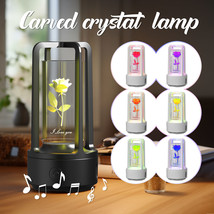 Creative 2 In 1 Audio Acrylic Crystal Lamp And Bluetooth Speaker Valentine&#39;s Day - £35.53 GBP+