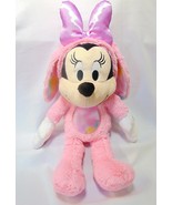 Disney Large Plush Minnie Mouse Easter Bunny, 17&quot; Pastel Egg Tie-Dye, Ju... - $32.66 CAD