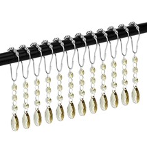 Shower Curtain Hooks 304 Stainless Steel Rustproof 12 Pcs Shower Curtain... - $16.99