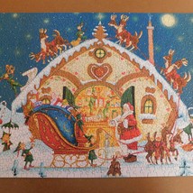 Bits and Pieces Loading the Sleigh 1000 Piece Jigsaw Puzzle Christmas Complete - $9.75