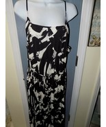 Ava &amp; Viv Black/White Maxi Scoop Neck Sleeveless Dress Size 2X Women&#39;s NEW - £28.63 GBP
