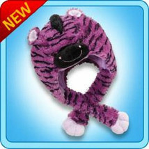 Authentic Pillow Pets Zany Zebra Purple/Black Hat Plush Toy Gift - £19.23 GBP