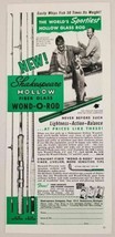 1955 Print Ad Shakespeare Hollow Fiber Glass Wond-O-Rod Fishing Rods Kal... - $11.68