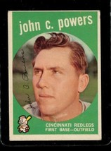 Vintage Baseball Card Topps 1959 #489 John C Powers Cincinnati Redlegs 1B - Of - £9.82 GBP