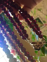 14k RARE BIG Garnet faceted garnet Victorian to Art Deco multi strand ne... - £1,757.73 GBP